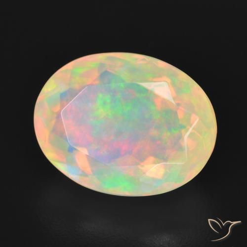 9,17 ctw natürlicher Mehrfarbig Opal, Oval, Transparent