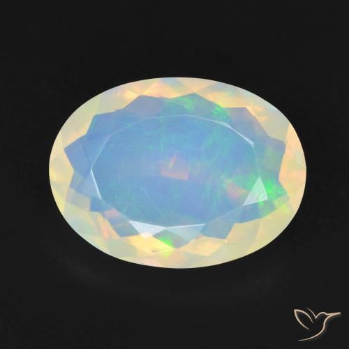 3.89ct Natürlicher Mehrfarbig Opal, Oval, Transparent