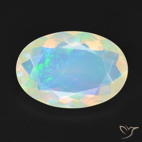 4.44ct Natürlicher Mehrfarbig Opal, Oval, Transparent