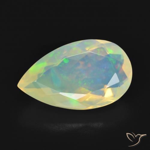 3.12ct Natürlicher Mehrfarbig Opal, Birnenform, Transparent, Photo A
