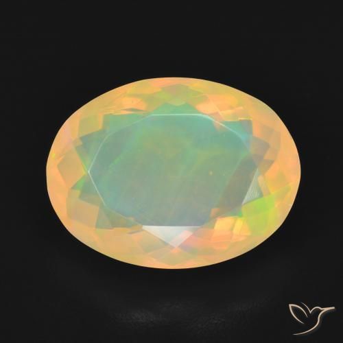 4.16ct Natürlicher Mehrfarbig Opal, Oval, Transparent