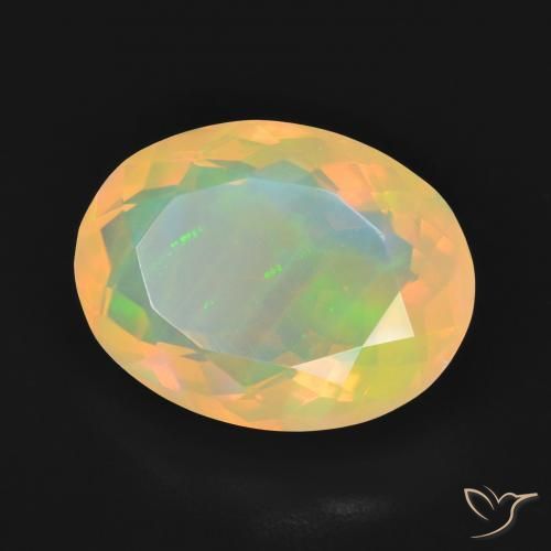 9,17 ctw natürlicher Mehrfarbig Opal, Oval, Transparent