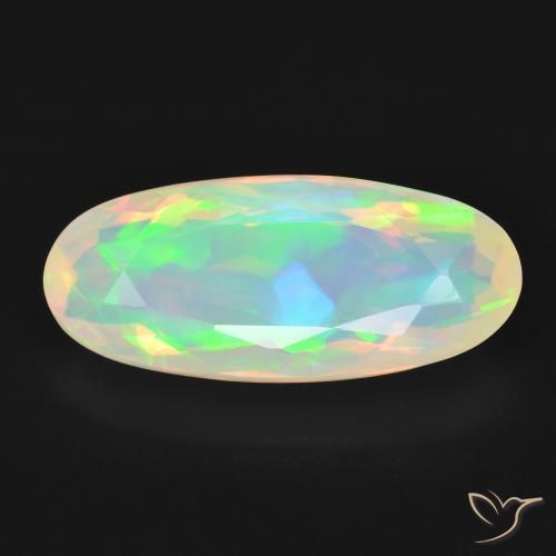 4.21ct Natürlicher Mehrfarbig Opal, Oval, Transparent