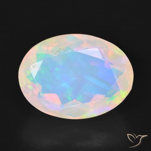 4.19ct Natürlicher Mehrfarbig Opal, Oval, Transparent, Photo A