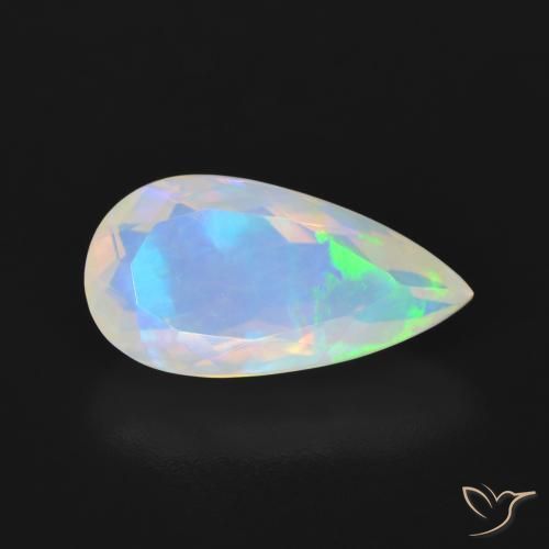 3.16ct Natürlicher Mehrfarbig Opal, Birnenform, Transparent