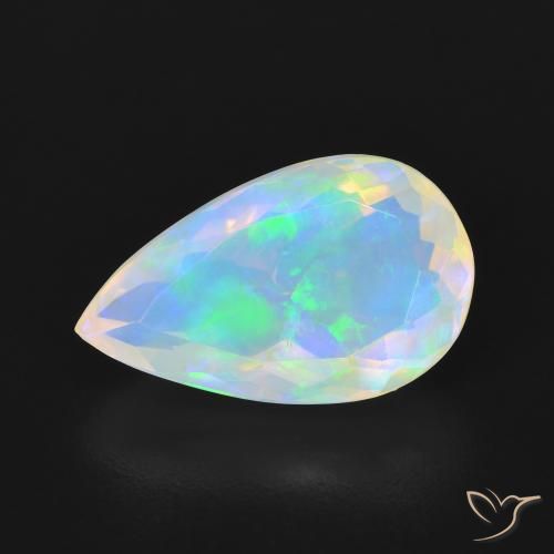 3.03ct Natürlicher Mehrfarbig Opal, Birnenform, Transparent
