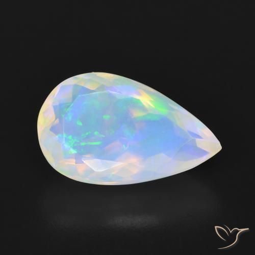 9,17 ctw natürlicher Mehrfarbig Opal, Birnenform, Transparent