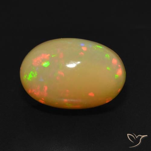 3.96ct Natürlicher Mehrfarbig Opal, Oval, Lichtdurchlässig