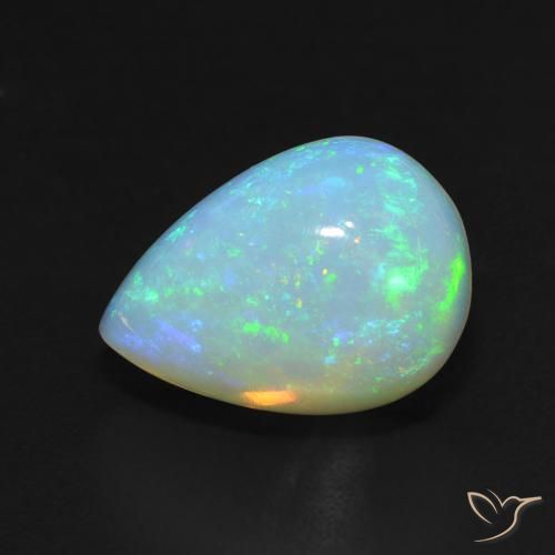3.53ct Natürlicher Mehrfarbig Opal, Birnenform, Lichtdurchlässig