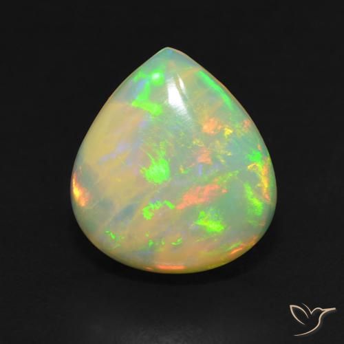 2.85ct Natürlicher Mehrfarbig Opal, Birnenform, Lichtdurchlässig, Photo A