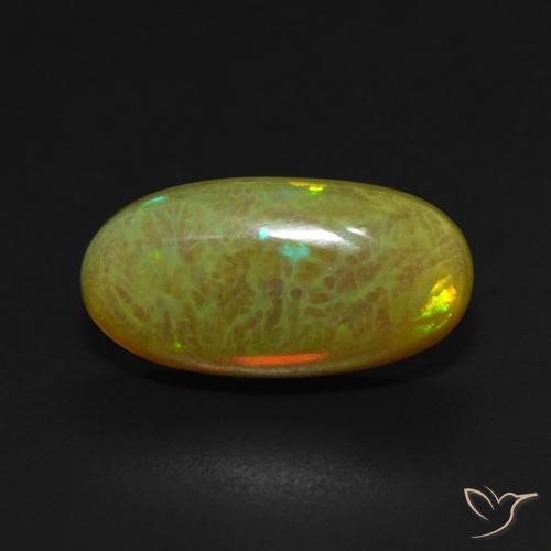 4.63ct Natürlicher Mehrfarbig Opal, Oval, Lichtdurchlässig, Photo A
