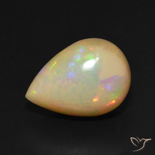 3.95ct Natürlicher Mehrfarbig Opal, Birnenform, Lichtdurchlässig