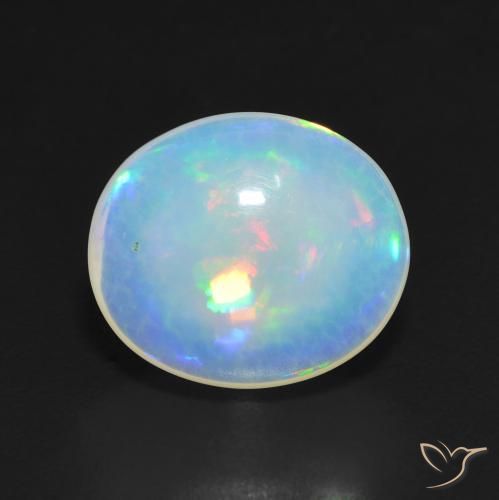 4.91ct Natürlicher Mehrfarbig Opal, Oval, Lichtdurchlässig