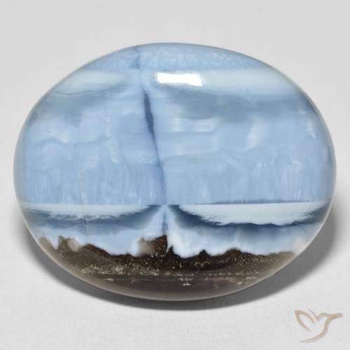35.49ct Natürlicher Mehrfarbiges Blau Opal, Oval, Lichtundurchlässig