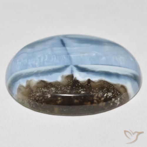 9,17 ctw natürlicher Mehrfarbiges Blau Opal, Oval, Lichtundurchlässig