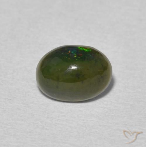 0.72ct Natürlicher Mehrfarbig Opal, Oval, Lichtundurchlässig