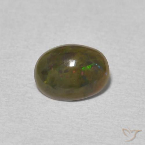0.56ct Natürlicher Mehrfarbig Opal, Oval, Lichtundurchlässig