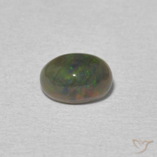 0.52ct Natürlicher Mehrfarbig Opal, Oval, Lichtundurchlässig