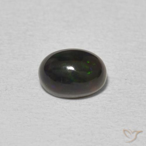 0.59ct Natürlicher Mehrfarbig Opal, Oval, Lichtundurchlässig