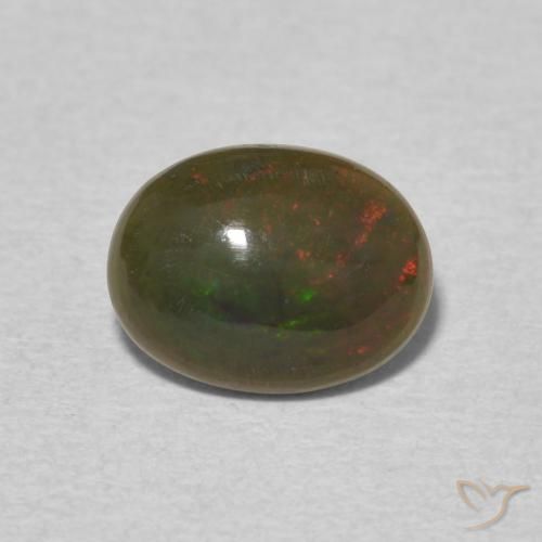 0.98ct Natürlicher Mehrfarbig Opal, Oval, Lichtundurchlässig