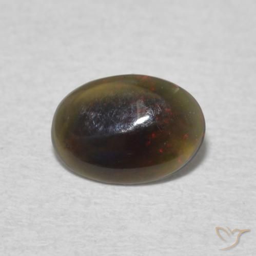 0.28ct Natürlicher Mehrfarbig Opal, Oval, Lichtundurchlässig