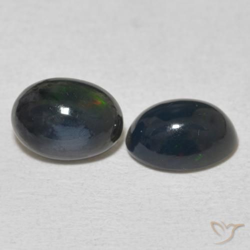 1.50 ct natürliche Mehrfarbig Opal-Edelsteine, Oval, Lichtundurchlässig