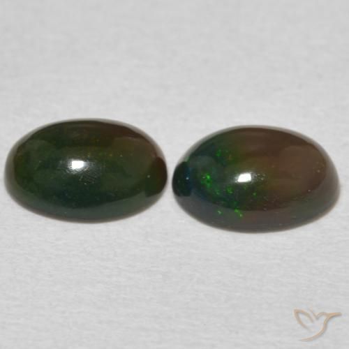 1.45 ct natürliche Mehrfarbig Opal-Edelsteine, Oval, Lichtundurchlässig