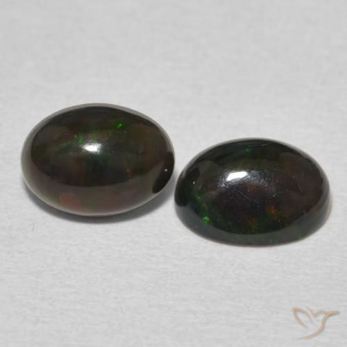 1.50 ct natürliche Mehrfarbig Opal-Edelsteine, Oval, Lichtundurchlässig