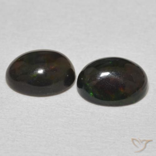 1.50 ct natürliche Mehrfarbig Opal-Edelsteine, Oval, Lichtundurchlässig