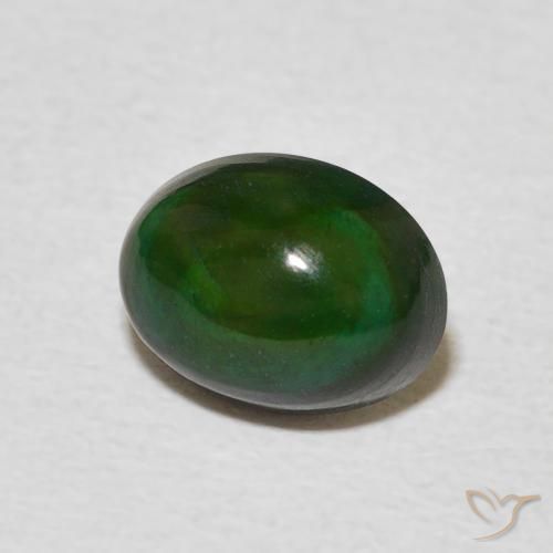 9,17 ctw natürlicher tiefgrün Opal, Oval, Lichtundurchlässig