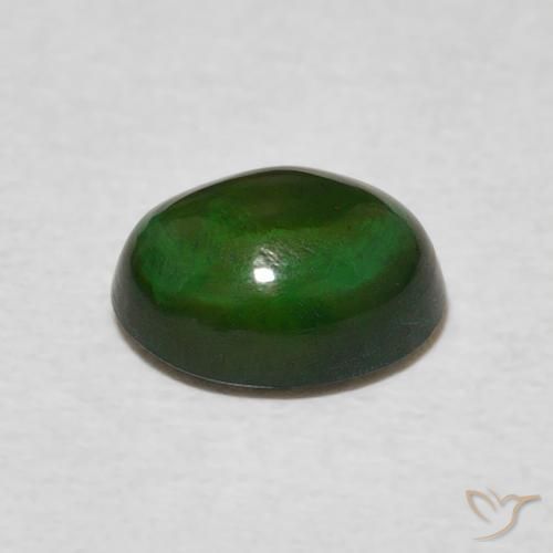 9,17 ctw natürlicher tiefgrün Opal, Oval, Lichtundurchlässig