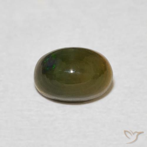 0.55ct Natürlicher Mehrfarbig Opal, Oval, Lichtundurchlässig