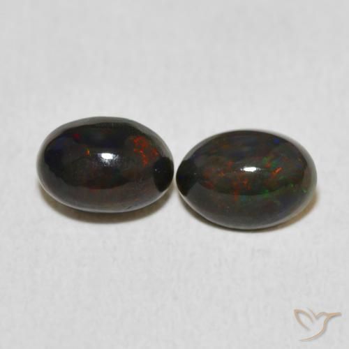 1.17ctw Natürlicher Mehrfarbig Opal, Oval, Lichtundurchlässig