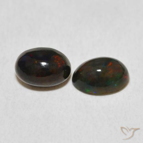 1.17 ct natürliche Mehrfarbig Opal-Edelsteine, Oval, Lichtundurchlässig