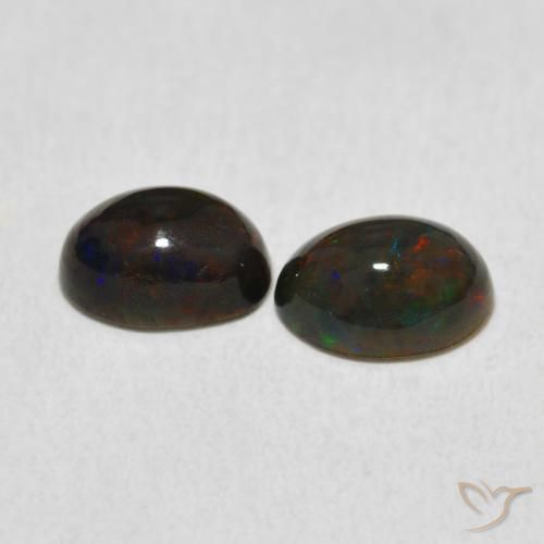 1.17 ct natürliche Mehrfarbig Opal-Edelsteine, Oval, Lichtundurchlässig