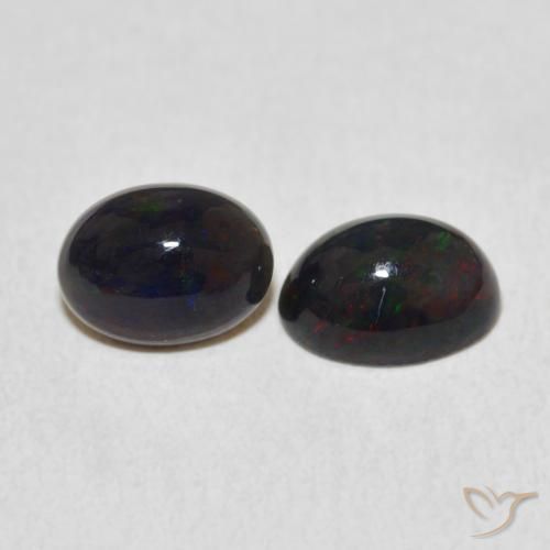 1.48 ct natürliche Mehrfarbig Opal-Edelsteine, Oval, Lichtundurchlässig