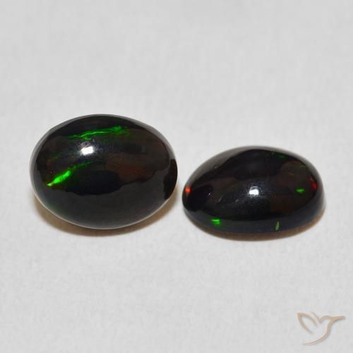 2.05 ct natürliche Mehrfarbig Opal-Edelsteine, Oval, Lichtundurchlässig