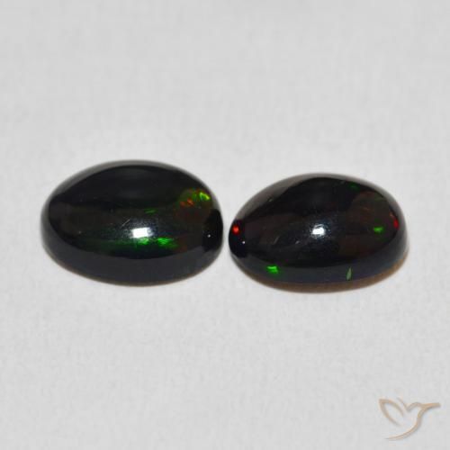 2.05 ct natürliche Mehrfarbig Opal-Edelsteine, Oval, Lichtundurchlässig