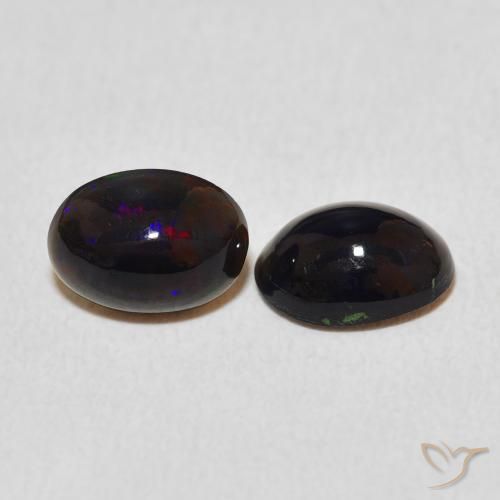 1.35 ct natürliche Mehrfarbig Opal-Edelsteine, Oval, Lichtundurchlässig