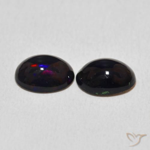 1.35 ct natürliche Mehrfarbig Opal-Edelsteine, Oval, Lichtundurchlässig