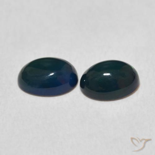1.02 ct natürliche Mehrfarbig Opal-Edelsteine, Oval, Lichtundurchlässig