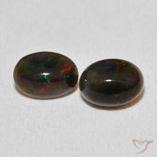 1.38ctw Natürlicher Mehrfarbig Opal, Oval, Lichtundurchlässig