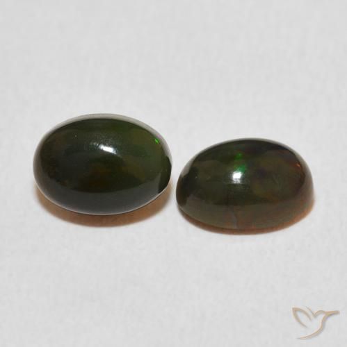 1.36 ct natürliche Mehrfarbig Opal-Edelsteine, Oval, Lichtundurchlässig