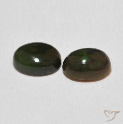 1.36 ct natürliche Mehrfarbig Opal-Edelsteine, Oval, Lichtundurchlässig