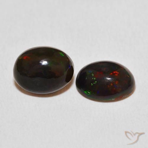 2.26 ct natürliche Mehrfarbig Opal-Edelsteine, Oval, Lichtundurchlässig