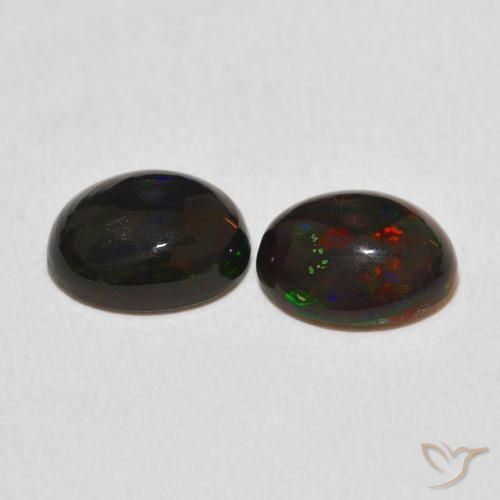 2.26 ct natürliche Mehrfarbig Opal-Edelsteine, Oval, Lichtundurchlässig