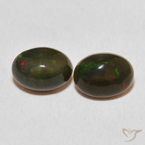 1.59ctw Natürlicher Mehrfarbig Opal, Oval, Lichtundurchlässig