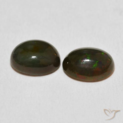 2.50 ct natürliche Mehrfarbig Opal-Edelsteine, Oval, Lichtundurchlässig