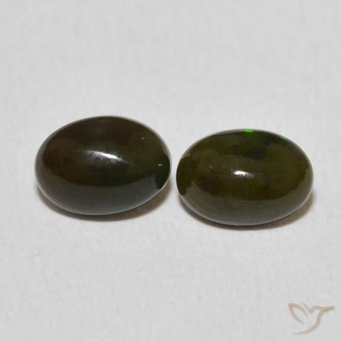 0.94ctw Natürlicher Mehrfarbig Opal, Oval, Lichtundurchlässig