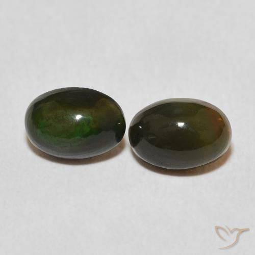 1.07ctw Natürlicher Mehrfarbig Opal, Oval, Lichtundurchlässig